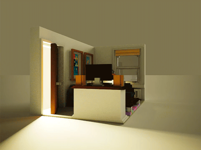 The Snug 3d 3d art animation architecture home interior magicavoxel voxel voxelart