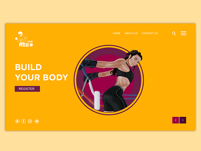 Gym Web UI fitness graphic design gym illustration uidesign web design