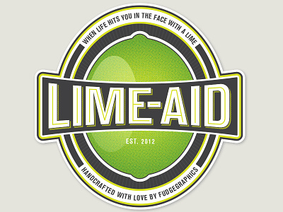 Lime-Aid Logo v2 beer bottle drink label logo packaging print retro sticker vintage