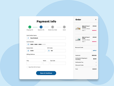 Daily UI 002 | Credit Card Checkout page design ui ux