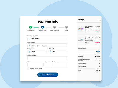 Daily UI 002 | Credit Card Checkout page