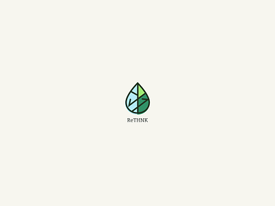 ReTHNK Logo - Recycling app (UIUX Case Study) app app design figma logo mobile design sustainability ui uiux design ux