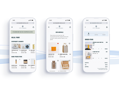 Case Study: Plastic-Free eCommerce Web App Mockups 01