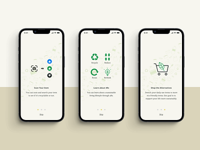 ReTHNK Recycling app - Splash Screens