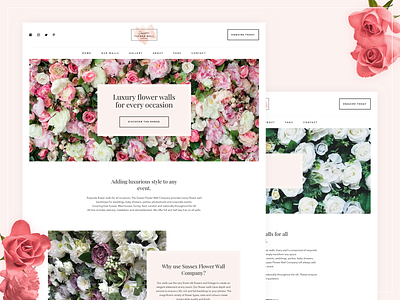 Sussex Flower Wall Company - Custom WordPress Website web development wordpress