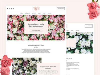 Sussex Flower Wall Company - Custom WordPress Website