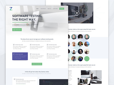 Zoonou Website marketing site site software testing ui ux website wordpress