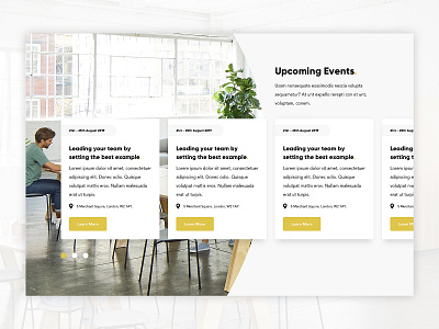 Event Listing - WIP design ui website