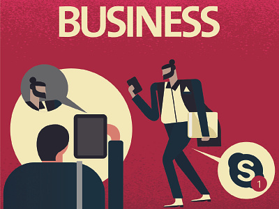 business business character design chat folder illustration online phone skype socialmedia tablet walkcycle