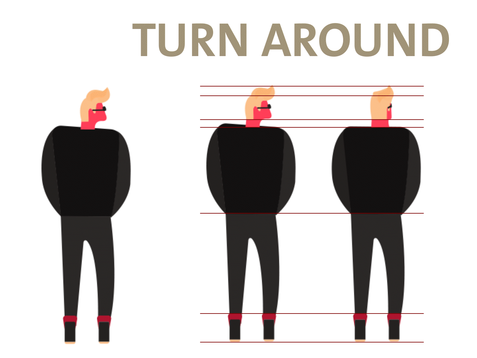 Turnaround for businessman character art direction artwork business char character character design illustration motion graphics