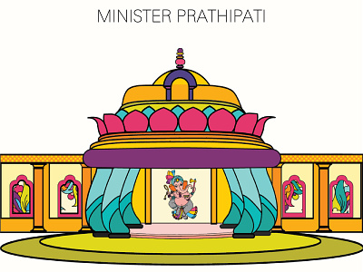 INDIA-MINISTER PRATHIPATI art direction artboard artwork color palette colorful design flatart illustration illustrator india