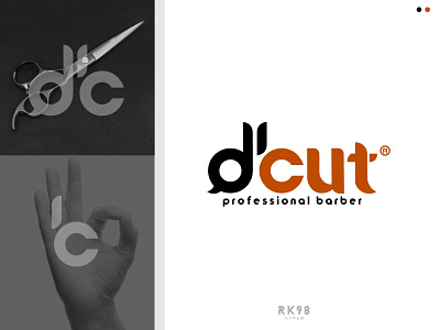 D'cut barbershop brand brand identity branding icon logo branding logo design logo inspirations logodesign minimalist modern scissors simple simple logo
