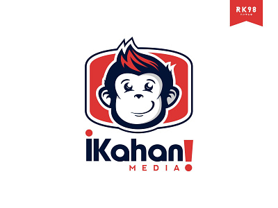 iKahan brand branding icon illustration logo design logo inspirations logodesign media minimalist modern monkey monkey logo monkeys vector