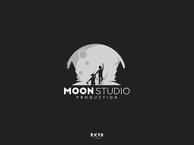 moon studio art brand branding design icon illustration logo logo branding logo design logo inspirations logodesign minimalist modern moon production simple simple logo typogaphy