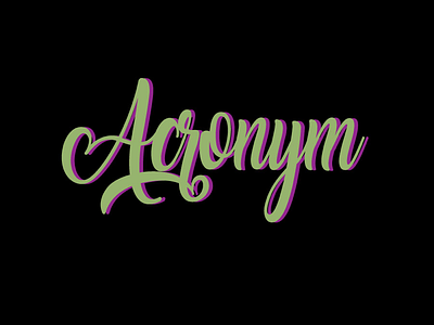 Acronym: Abbreviations branding flat illustration logo typography