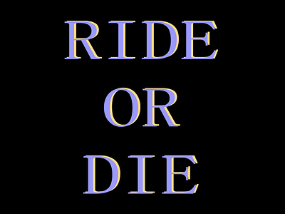 Ride or Die: The considerations branding flat illustration logo typography