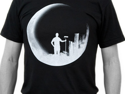 Lunar Theory black dobi fullbleed moon shirts