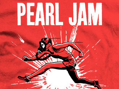 Pearl Jam - Hurdler apparel dobi pearl jam red shirt t shirt