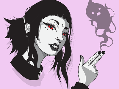 Vampire Girl design flat graphic design illustration vector