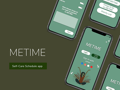 METIME UI Design app branding design graphic design ui ux