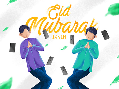 Eid Mubarak 1441H 1441h affinitydesigner character eidmubarak illustration vector