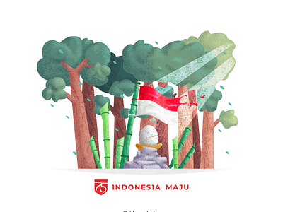 Dirgahayu Indonesia 75 75 75th affinitydesigner design dirgahayuindonesia hutri illustration independenceday indonesia