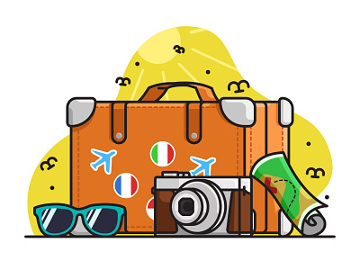 Traveling Time adobe illustrator design holidays illustration traveling vector