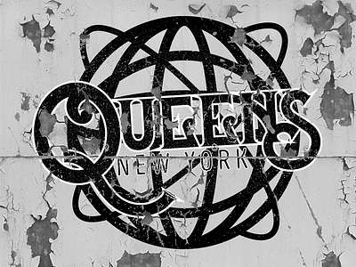 Queens, NY globe lettering metal new york nyc queens typography unisphere