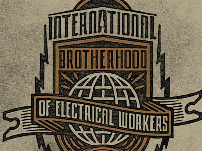 IBEW Local Shirt design bolt brotherhood electric electrical electrician globe international union