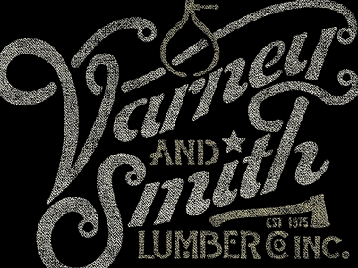 Varney and Smith Lumber Yard craft custom lumber type typography vintage