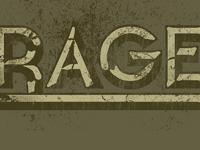 GRUNGY RAGE art deco custom grunge modern rage text typography