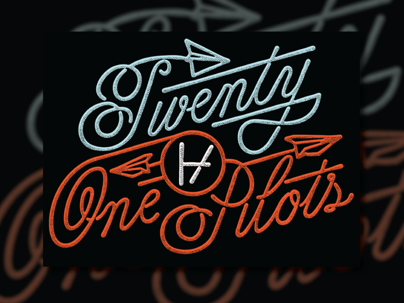 21 Pees band tee skillshare twenty one pilots typography