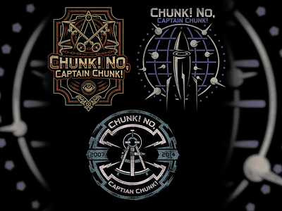 New Chunk band tee chunk no captain chunk sextant space spaceship texture