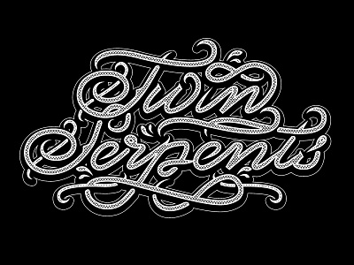 Twin Serpents logo twin serpents typography