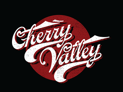 Cherry Valley custom type type typography