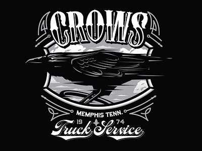 Crows Trucking crow trucking tshirt typography