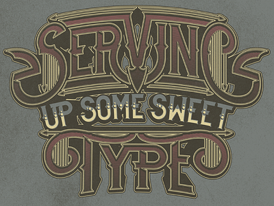 Servin' Up! calligraphy custom font process type typography vimeo