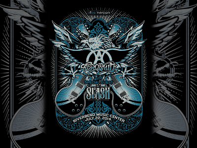 Aerosmith/Slash aerosmith gig poster guitar slash wings