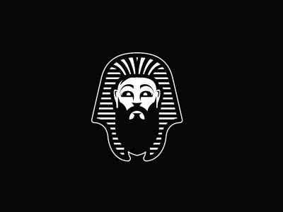 King of Beards beard king tut logo mark