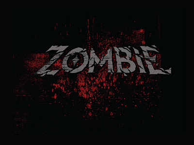 Zombie calligraphy font type typography