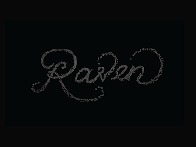 Raven calligraphy font type typography