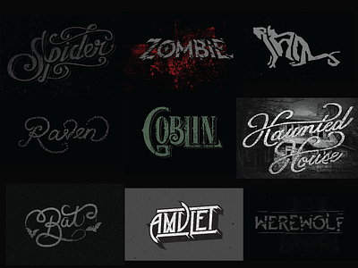 Drawloween thus far calligraphy font type typography