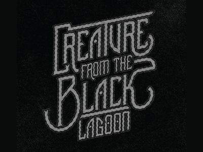 Creature from the Black drawlloween mintees text type typography