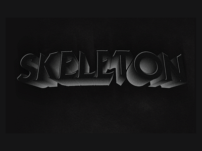 Skeleton calligraphy font type typography