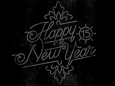 Happy New Year 2015 2015 calligraphy font type typography