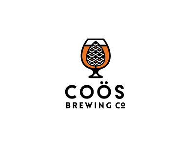 Coös Brewing Company Branding beer brewing cone glass identity live free or die logo mug new hampshire pine pine cone saison