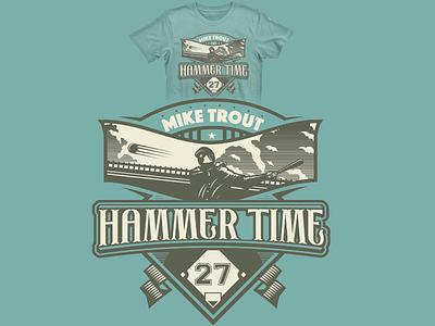 Mike Trout 27 angels baseball designbydisorder hammertime mike trout mlb nick beaulieu typography