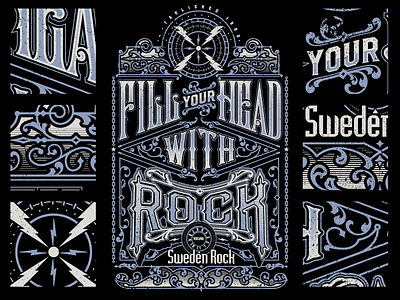 Fill your head with rock design music process video rock sweden rock typography