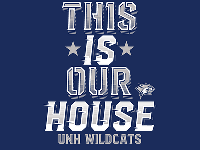 Unh Wildcats custome type type typography