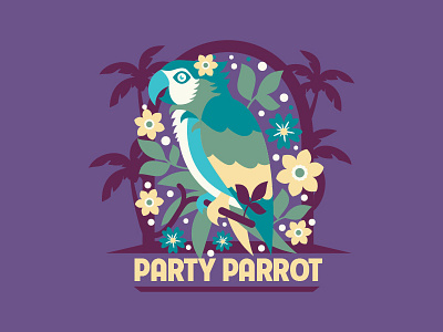 Party Parrot arch district north design feathers flowers http:www.districtnorthdesign.com illustration leaves new hampshire nick beaulieu parrot